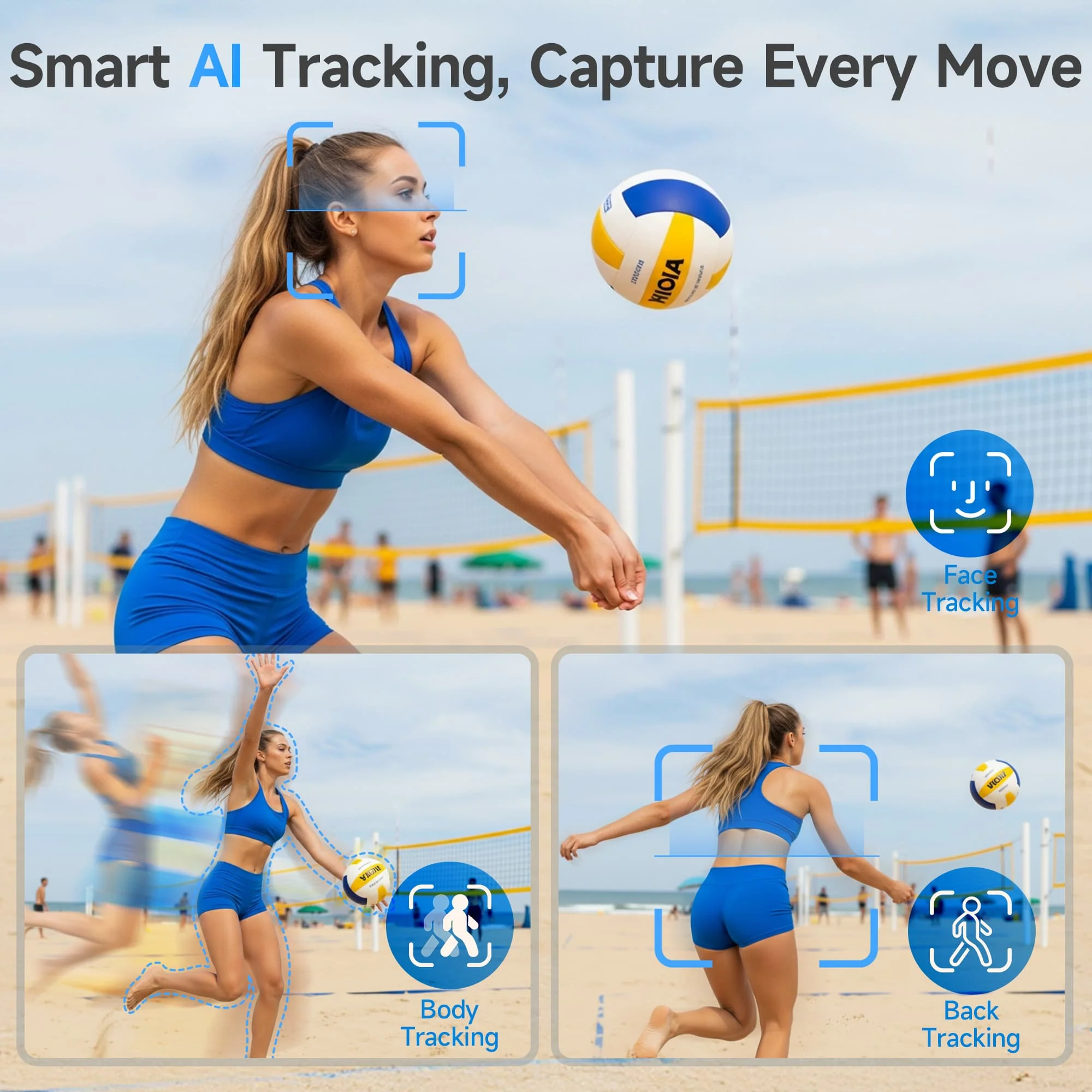 Moman TT07 Auto Tracking Tripod for Phone, with Auto-Open Base, 360° Pan & 270° Tilt, 18"-69" Selfie Stick, and Detachable Remote - Image 3