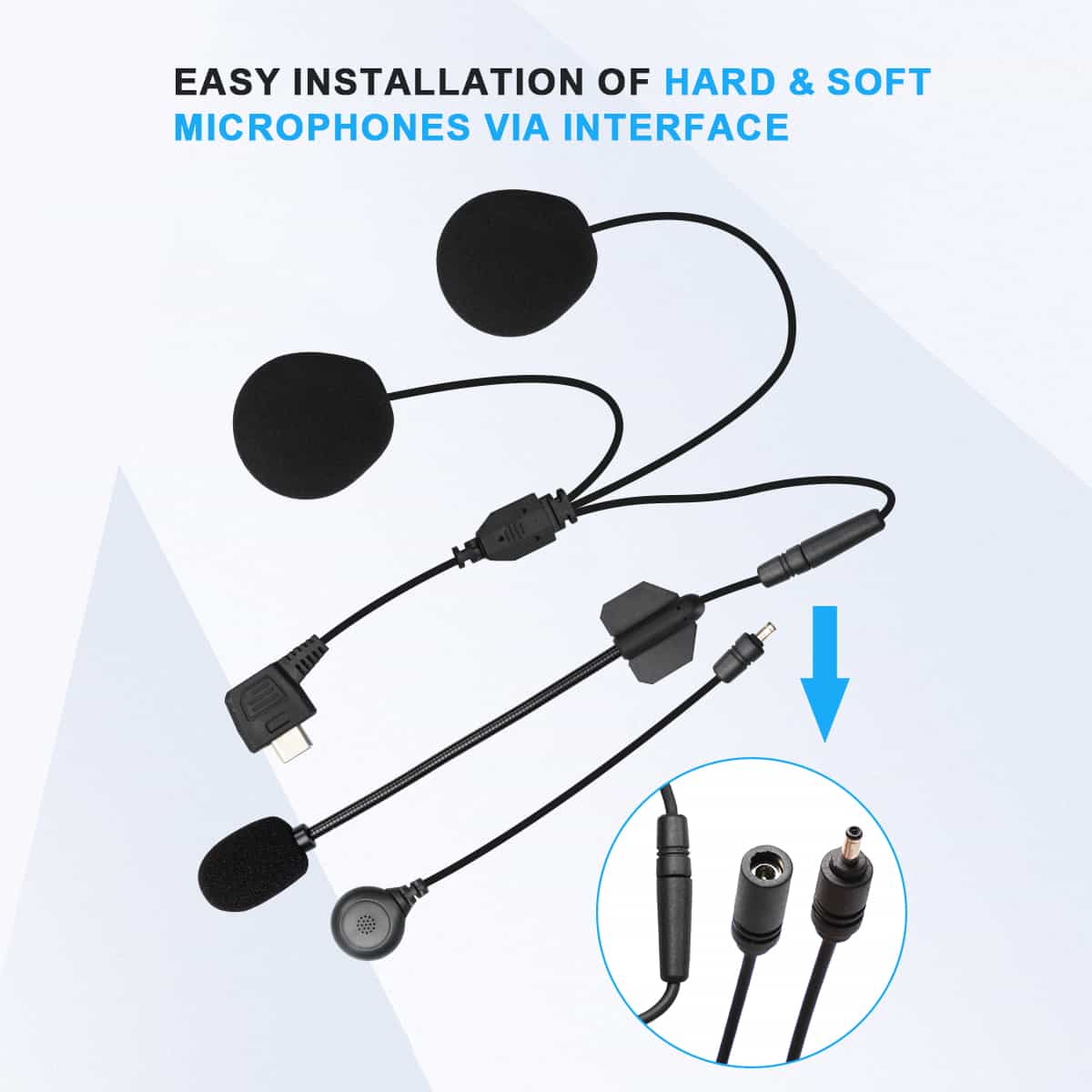 【For Moman H2/H2 Pro Only】Bluetooth Motorcycle Helmet Speaker with 2-in-1 Soft and Hard Microphones - Image 5