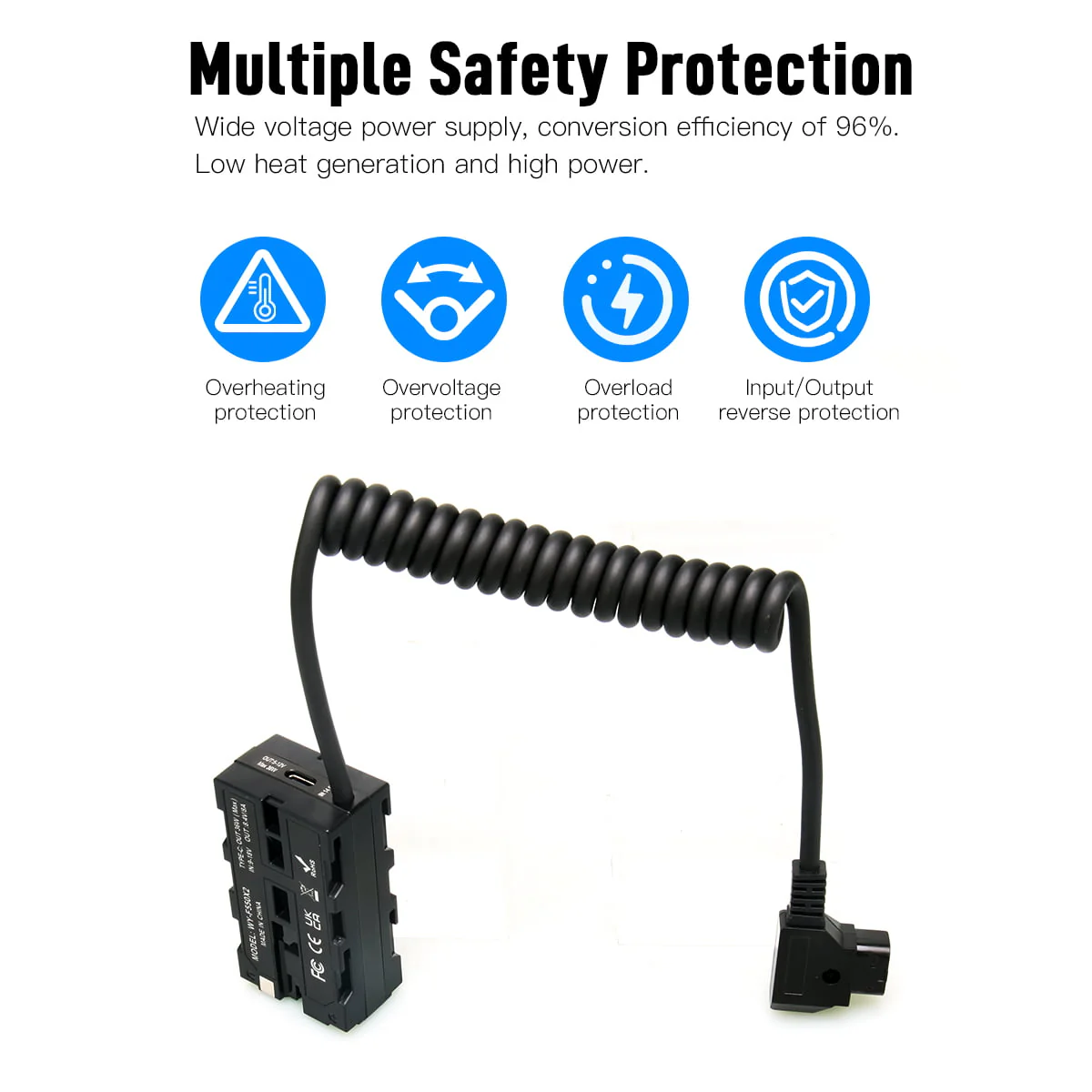 Moman DDB-NPF D Tap to NP F Battery Adapter with Three-way Outputs - Image 5