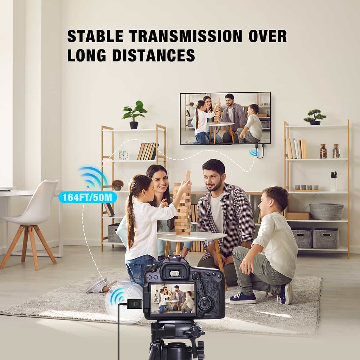 Moman CS6 Wireless 4K HDMI Transmitter and Receiver for Video Projection - Image 8