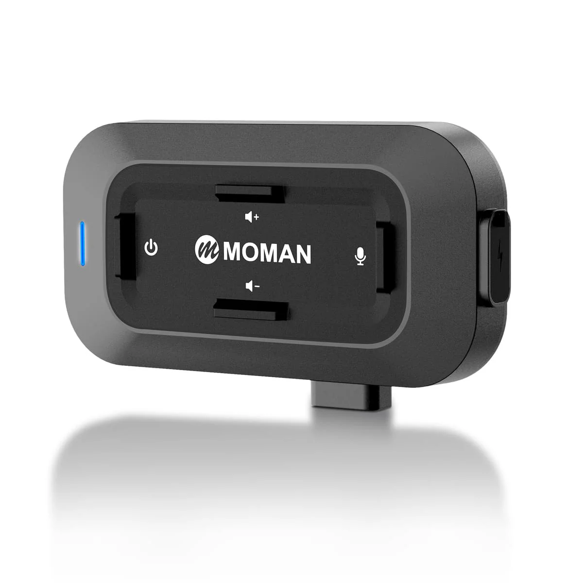 Moman RS-C Headset for Motorcycle Riders, 40mm HiFi Speakers, Dual Mic Options for Various Helmet Types, Glove-Friendly Control Buttons