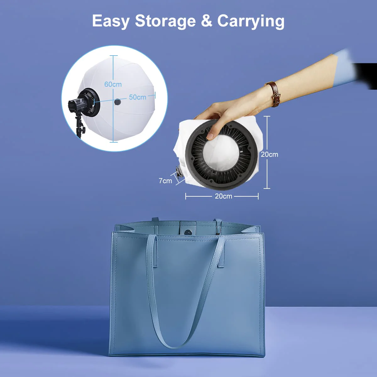COLBOR BL65 65cm Lantern Softbox for 360° Light Source in Photography - Image 5