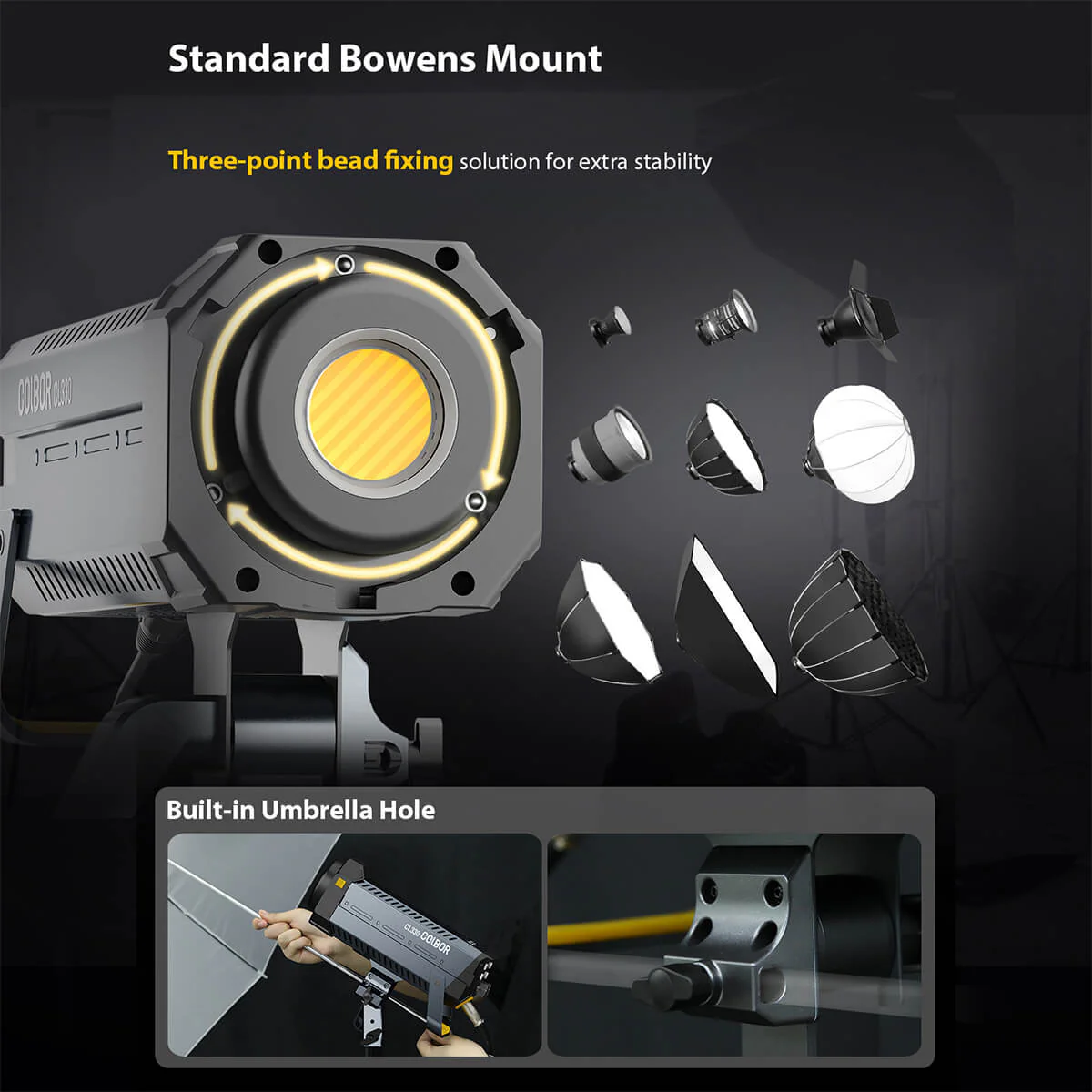 COLBOR CL330 Lighting Equipment for Video with Red-green Chromatic Aberration Compensation - Image 10