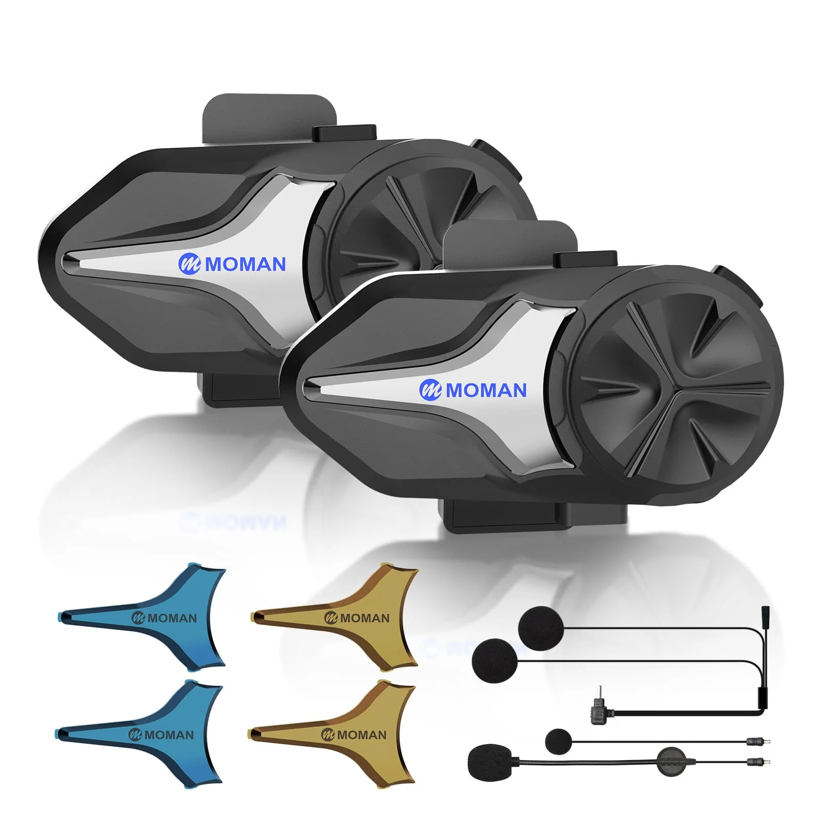Moman CP-X Mesh Motorcycle Intercom for up to 24 Riders, ENC Noise Reduction, Audio Multitasking, Auto Volume Control, 2km Range - Image 8