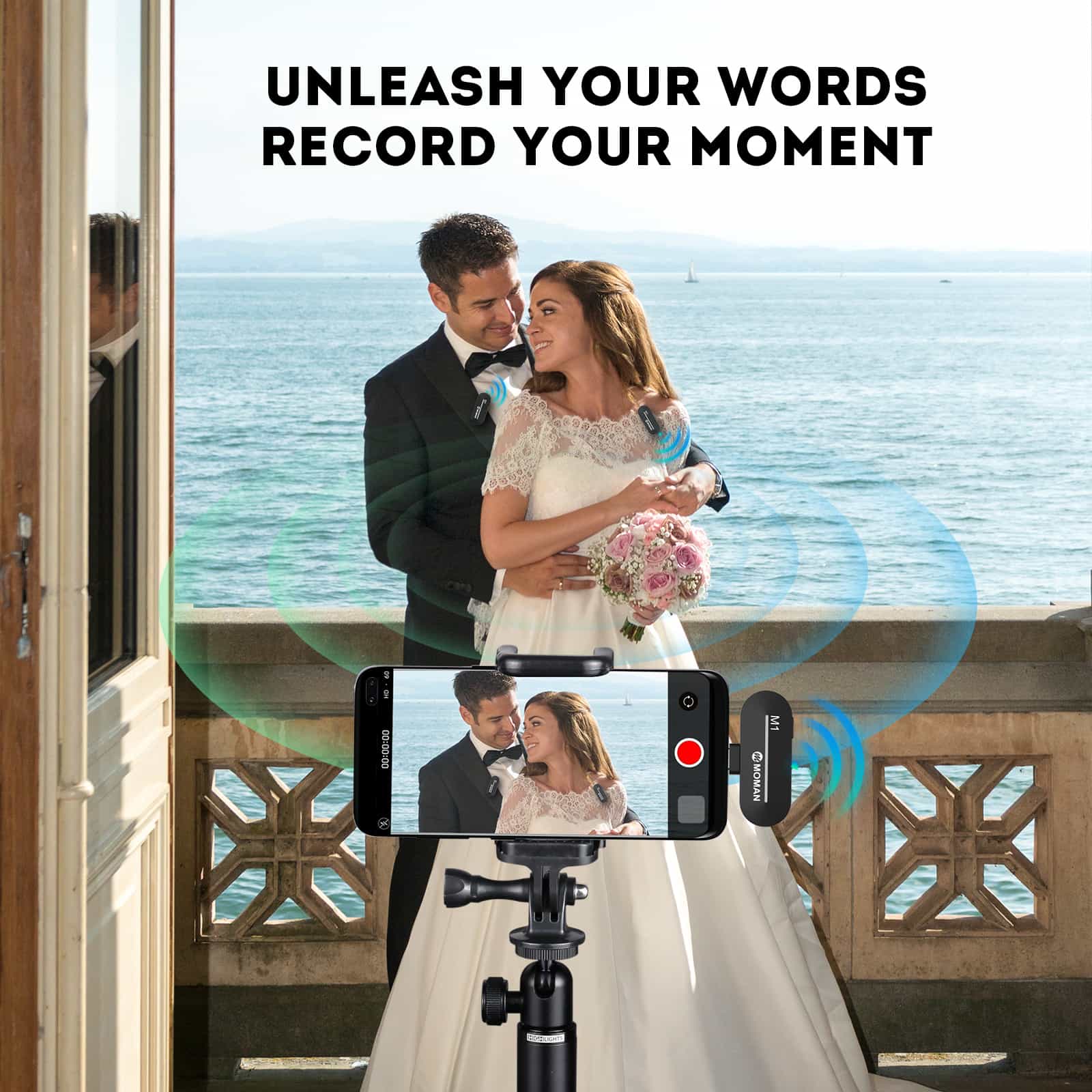 Moman M1 Mobile Wireless Microphone System, Plug-and-play Feature for Convenient Phone Recording - Image 7
