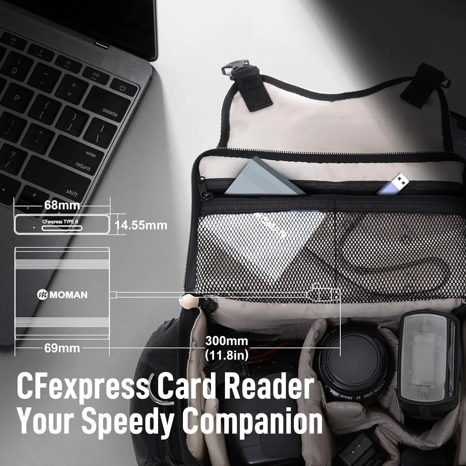 Gift for Beginner Photographer Moman C1B CFexpress Card Reader, USB 3.1 Gen 2 High-speed Data Transfer Adapter for Windows - Image 6