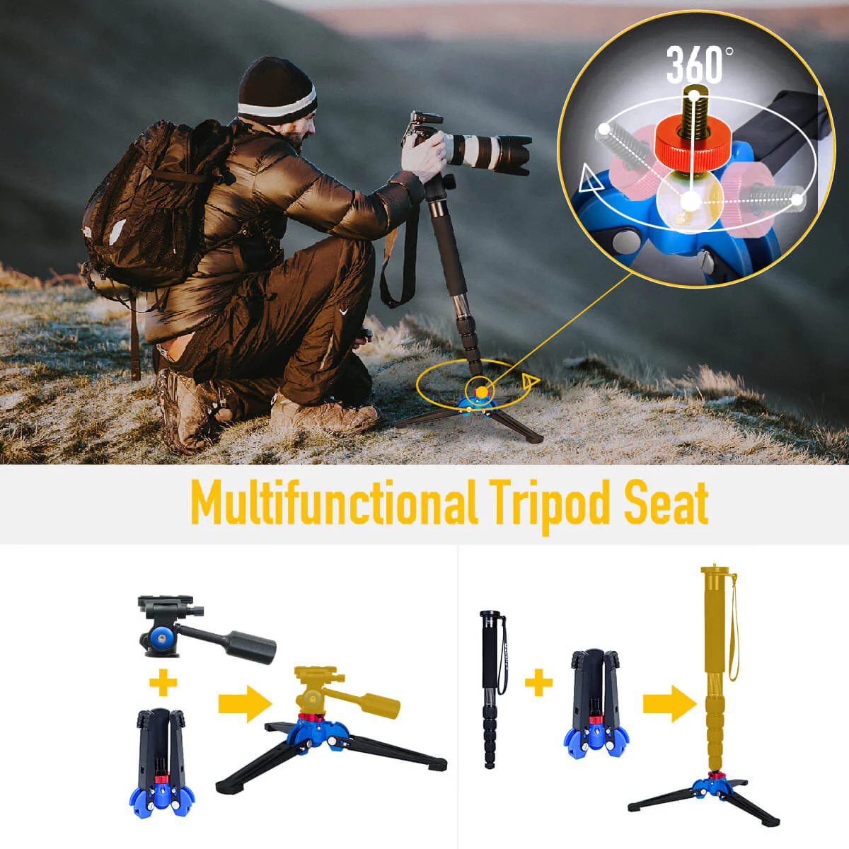 Moman C60 Monopod for Video Camera - Image 5