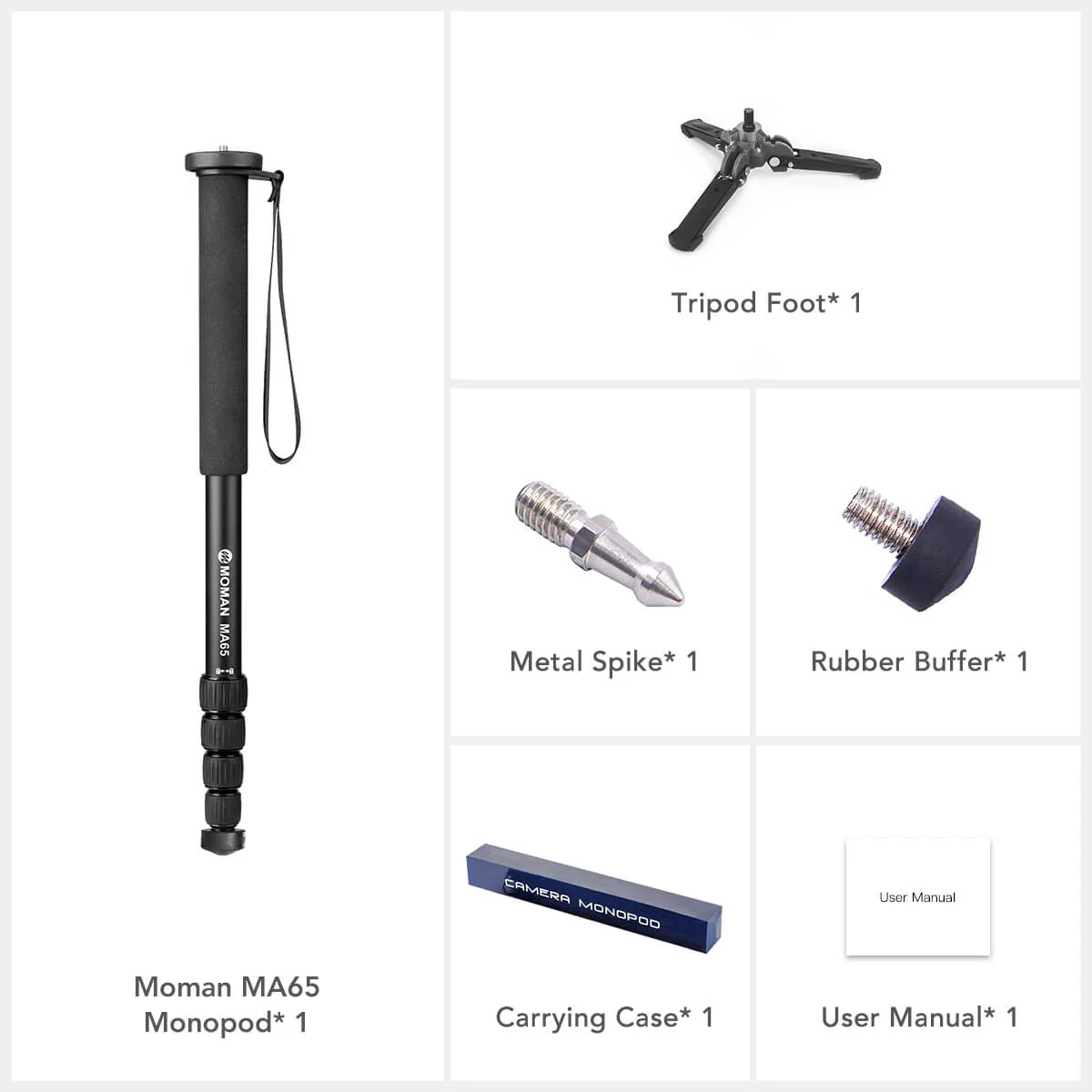 Moman MA65 Monopod Hiking Stick Aluminum Made - Image 8
