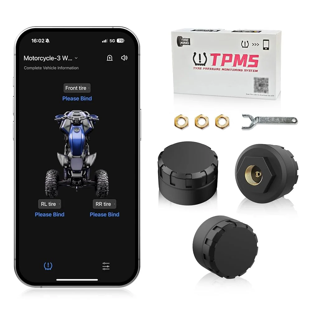 Moman M2 Motorcycle Tyre Pressure Monitor, Wireless TPMS with App Alerts, Instant Voice Warnings, Quick Setup & Rugged Design - Image 10