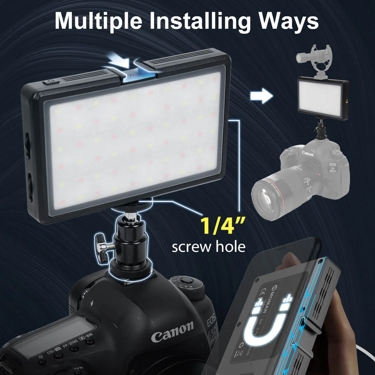 Moman ML8A-DC Bi-color Phone Camera Light - Image 6