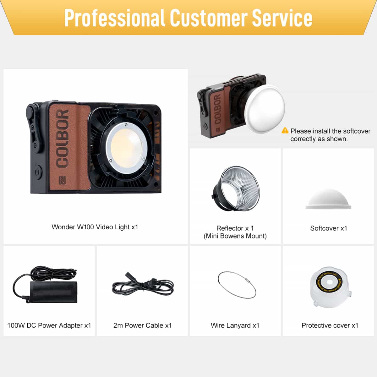 COLBOR W100 Portable Light for Video Shooting, 100W Power, Quiet Cooling System, Phone App Control - Image 9