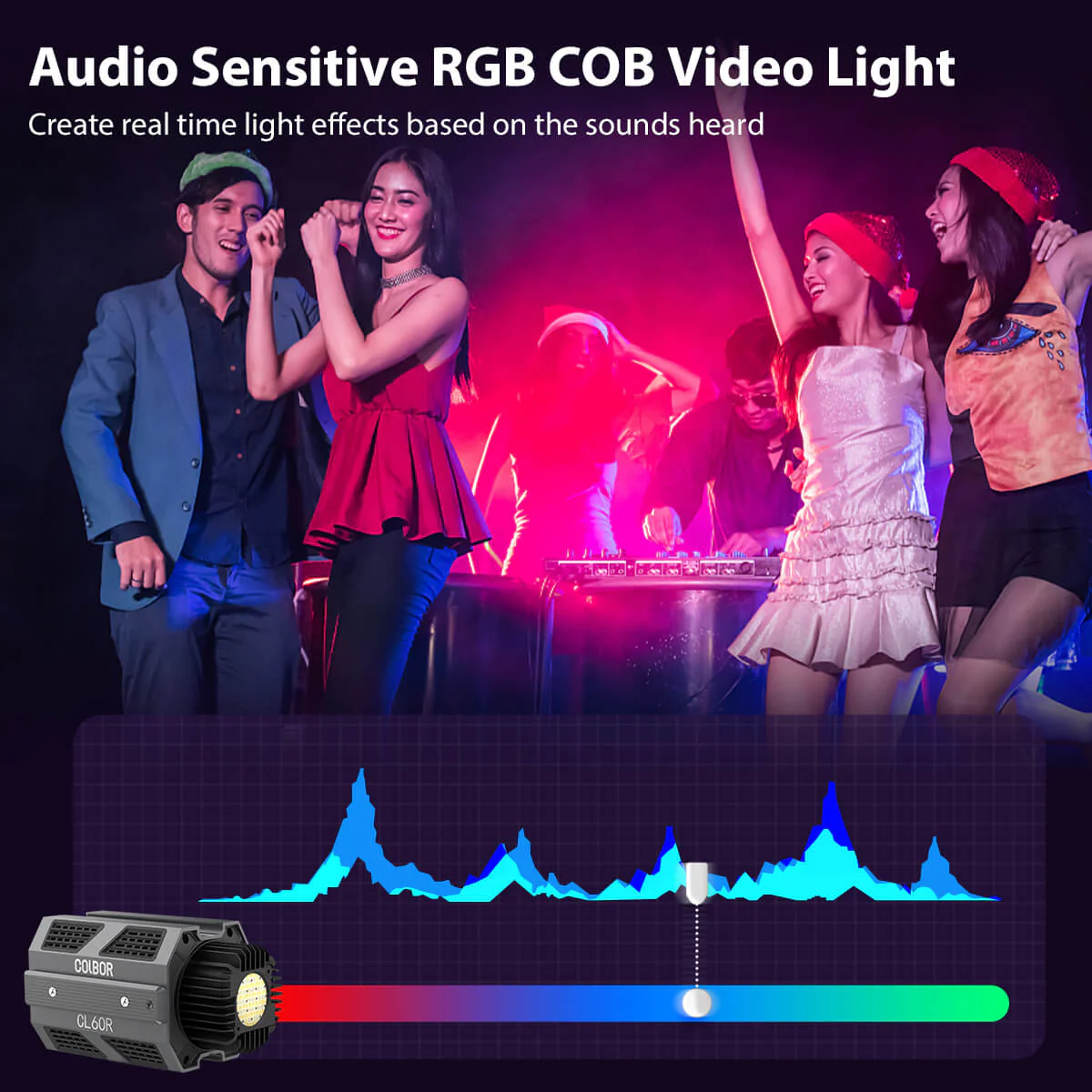 COLBOR CL60R 65W RGB Video Light for Studio and Individual Photography - Image 4