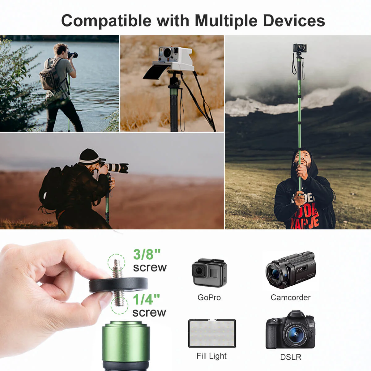 Moman MA66 Standing Monopod with a Removable Tripod Base - Image 6