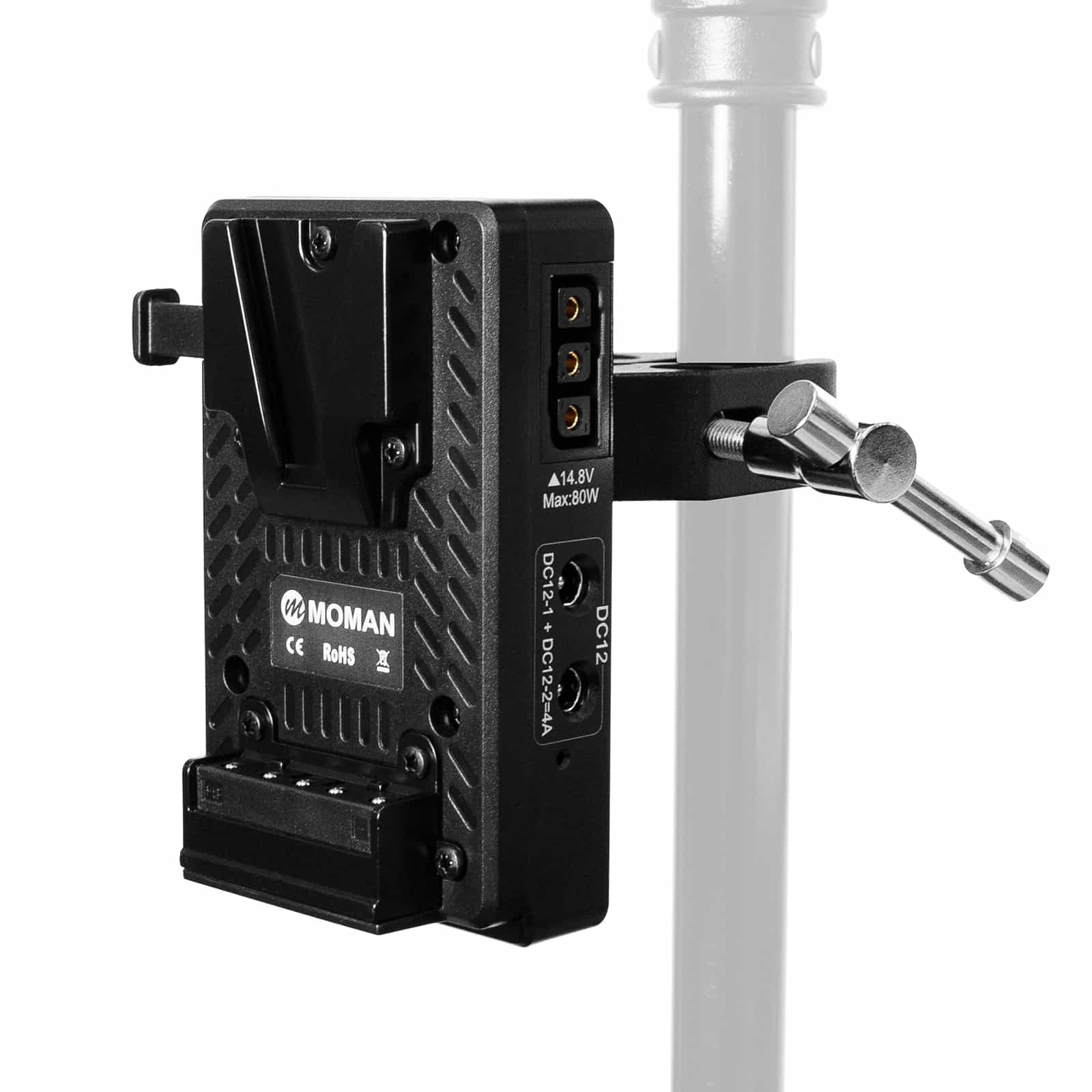 Moman MVBP V Mount Battery Plate for BMPCC 4K, Compatible with Light Stands, Tripods or Rods