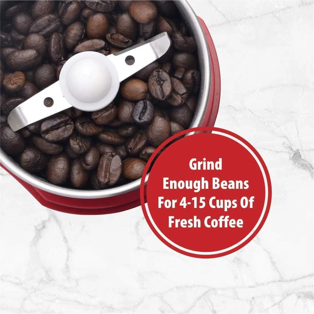 VANiGO Coffee Grinder Electric. Best Coffee Grinders for Home Use. (14 Cup) Easy On/Off w/Cleaning Brush Included. - Image 3