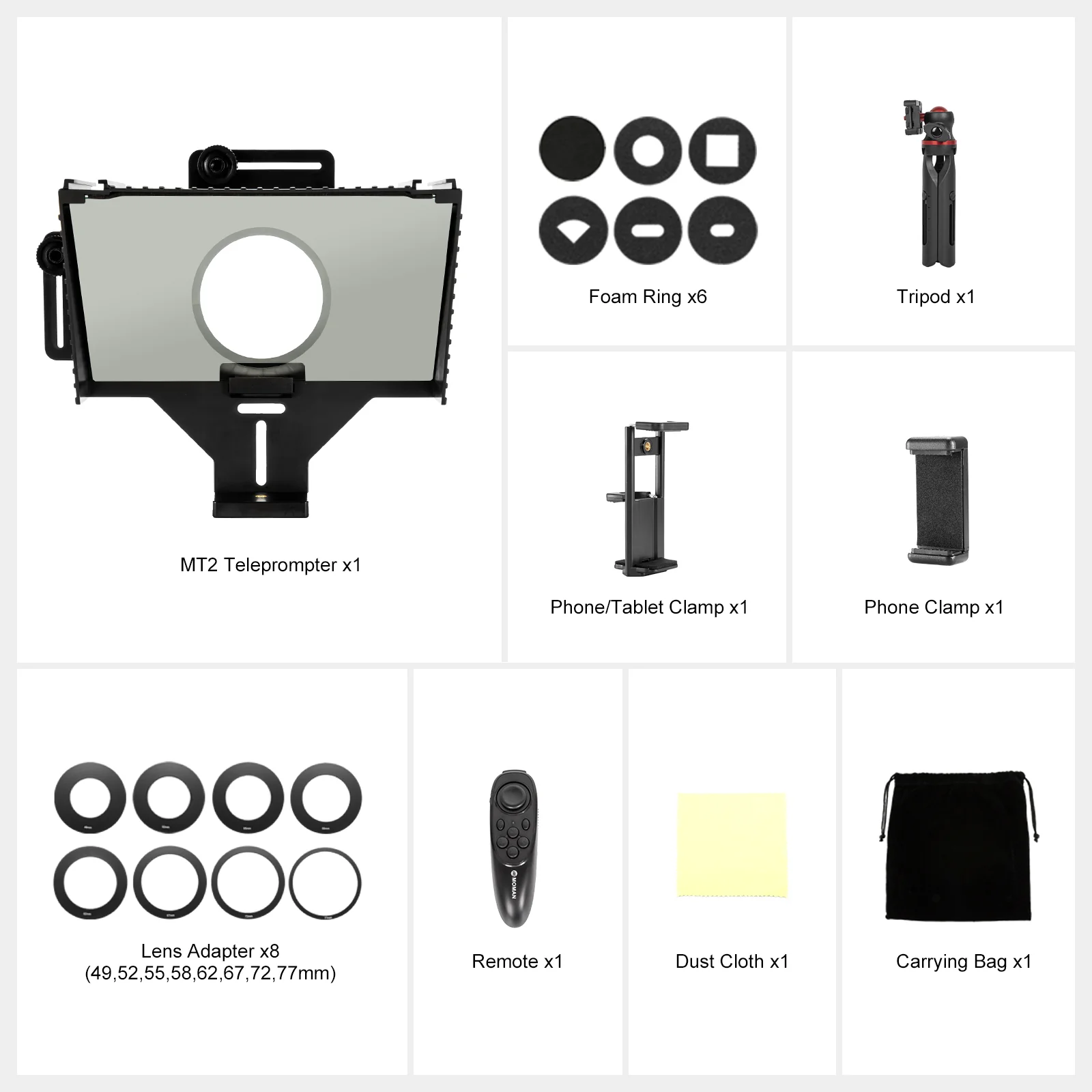 Moman MT2 Teleprompter for Video Conferencing and Recording - Image 8