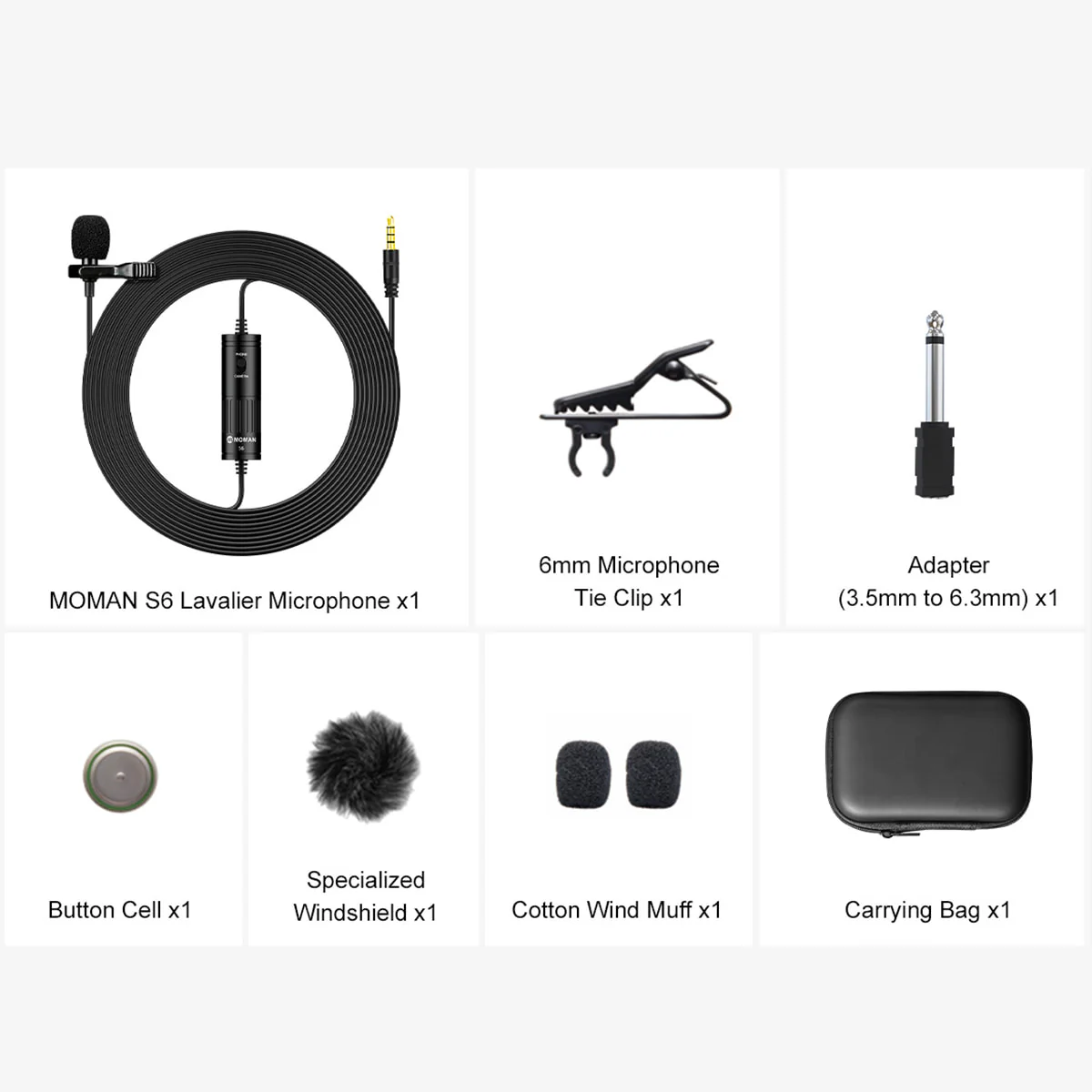 Moman S6 Wired Lapel Microphone - Image 7
