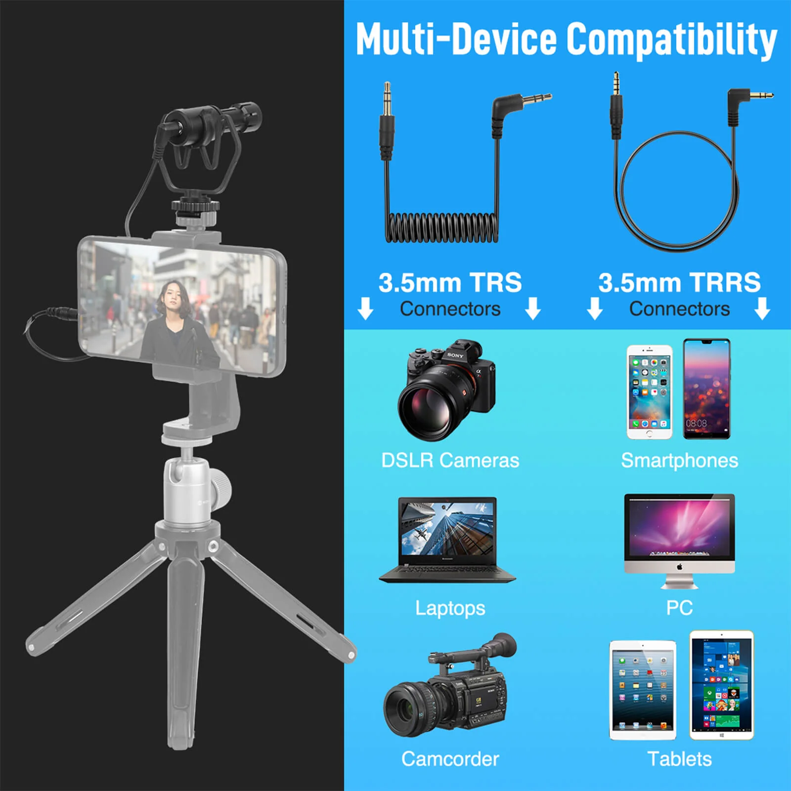 Moman MA1 Wired Microphone for Camera - Image 3