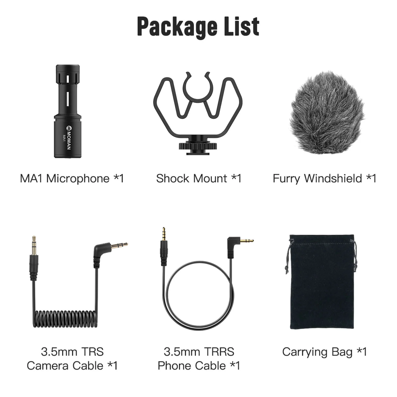 Moman MA1 Wired Microphone for Camera - Image 8