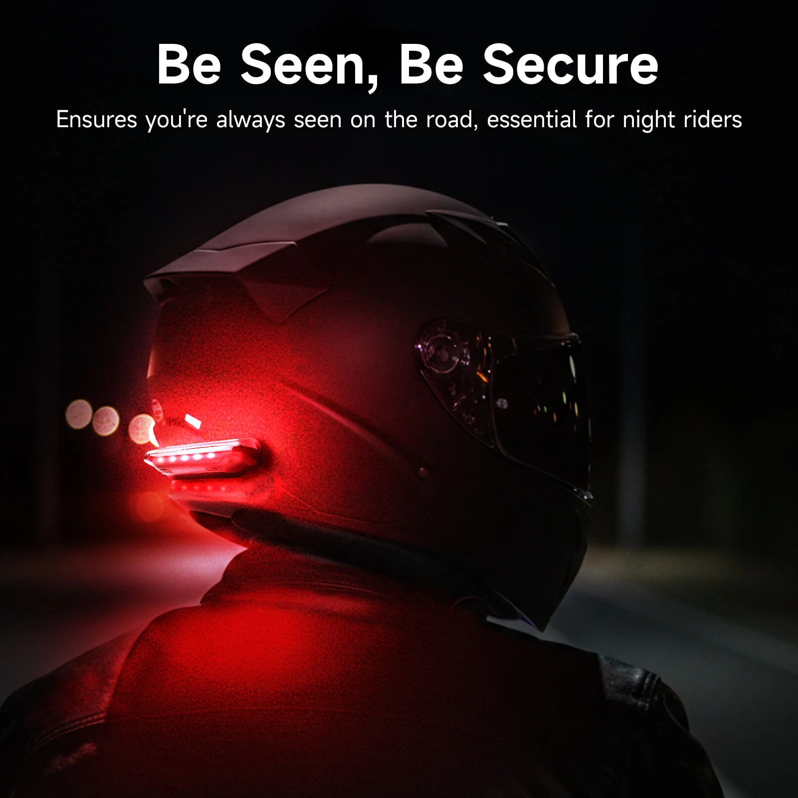 Moman HL1S Wireless Brake Light for Motorcycle, Auto Brake Detection, Solar & USB-C Charging, IPX4 Waterproof - Image 2